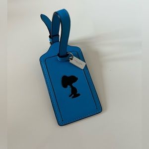New Blue Coach Snoopy Luggage Tag